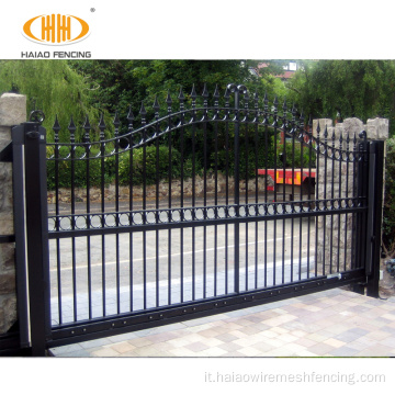 Bellissimi disegni moderni di gate di ferro con rivestimento in polvere personalizzato